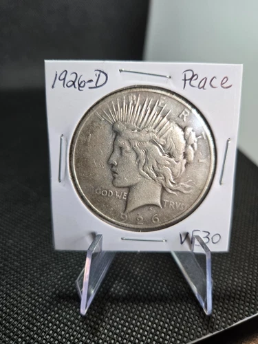 1926-D Peace Dollar Very Fine30 – Rare Missing “1” Date Error!