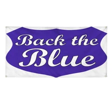 Vinyl Banner Multiple Sizes Back The Blue Outdoor Advertising Printing C Outdoor