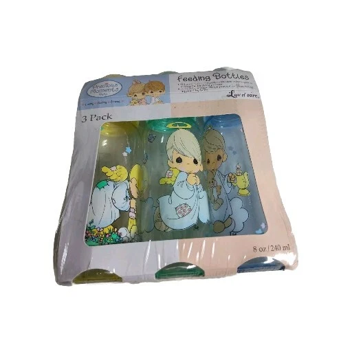 3-Pack Precious Moments Baby Feeding Bottles 8 oz BPA-Free - New