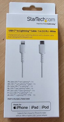 * Startech.com Apple zu USB-C Typ-C Kabel 1m weiß ''MFi-zertifiziert''