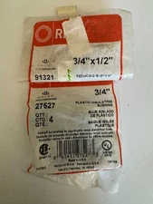 Rigid 91321 3/4" X 1/2" Reducing Bushing Halex and (4) 3/4" Plastic Bushing