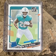 2023 Panini Donruss Devon Achane Rated Rookie RC #365 - Miami Dolphins B-9