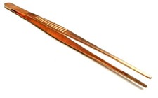 Copper Tweezers Pickling Tong 9" Straight Solid with Serrated Tips and Good Grip