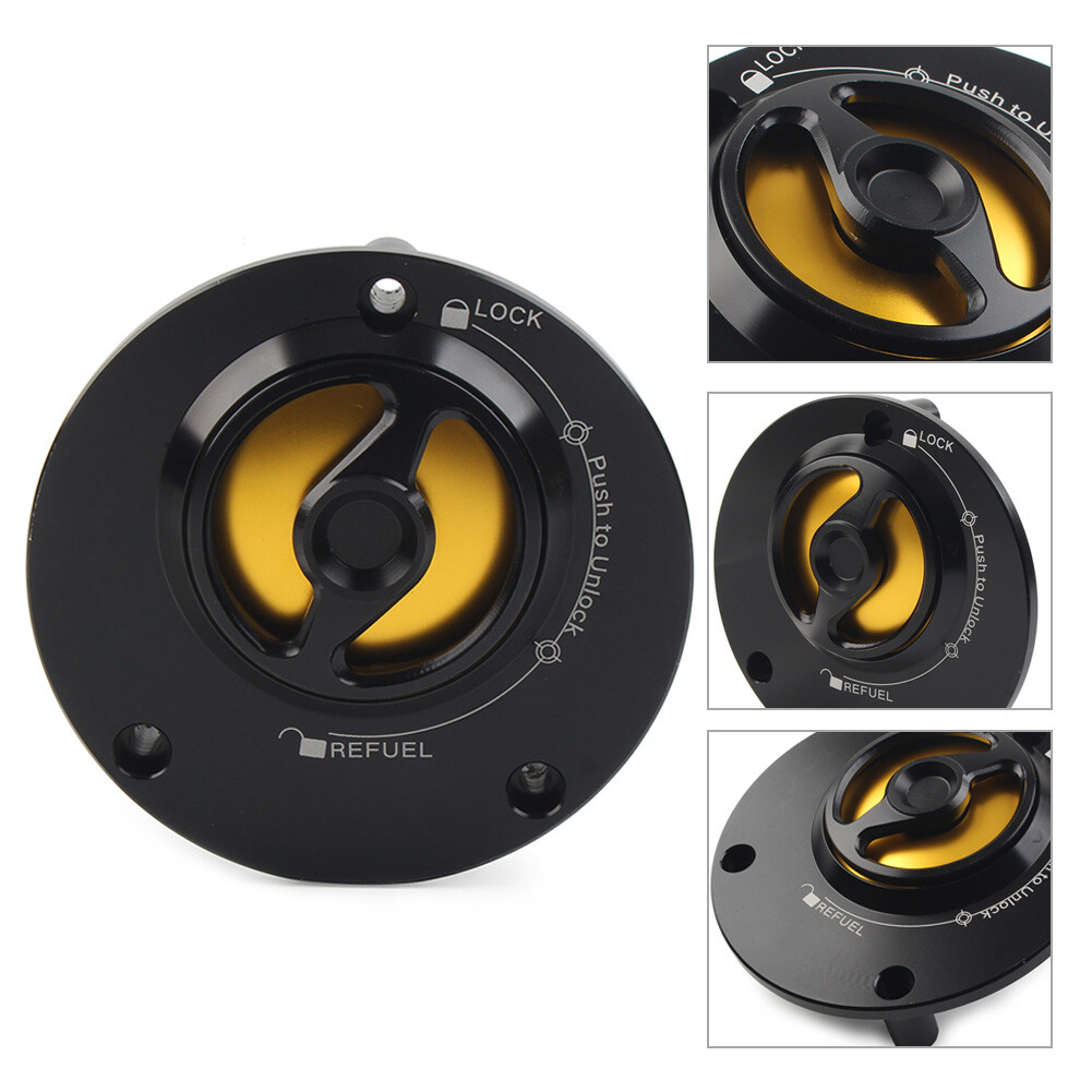 1 Pcs Motorcycle Fuel Cap Gas Tank Cover Keyless Aluminum Alloy For