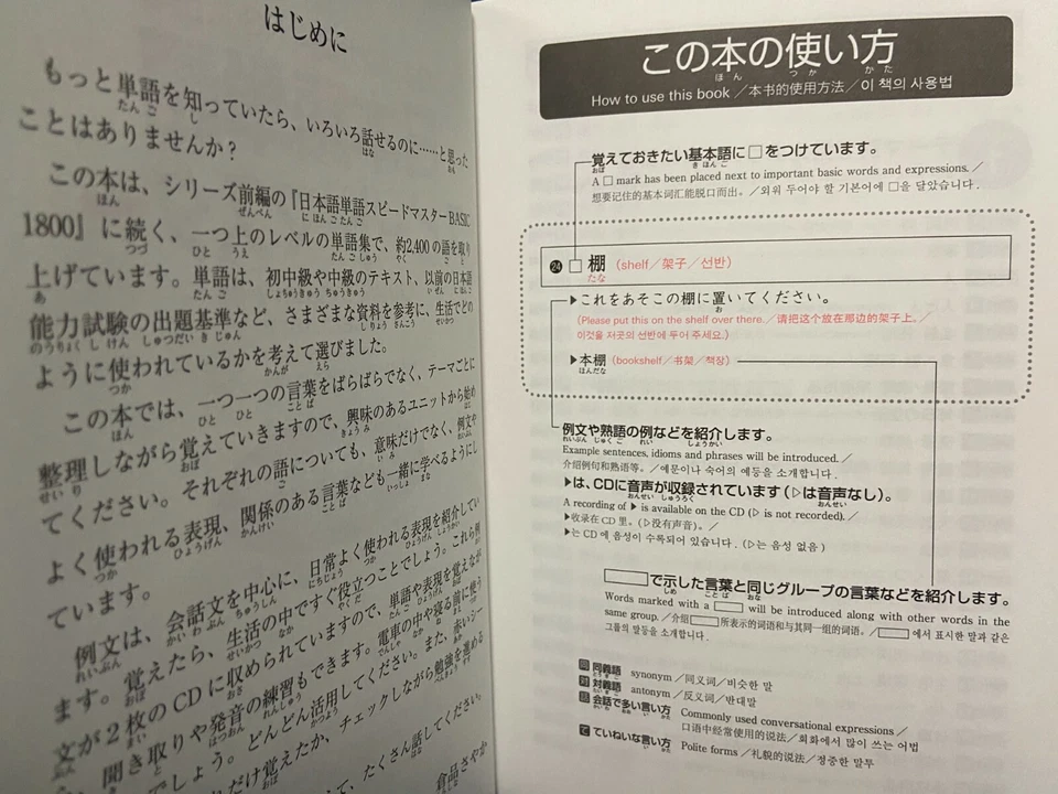 Japanese Language Quick Mastery Of Vocabulary Standard 2400 JLPT N3 w/CD - Image 3 of 4