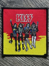 KISS PATCH Destroyer Album Red Yellow Background White Back UNUSED Vintage Kiss