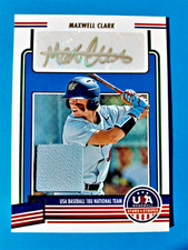 2023 STARS & STRIPES MAX CLARK 18U NATIONAL TEAM JERSEY RELIC BRONZE INK AUTO SP