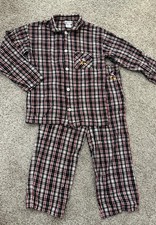 Disney Parks Mickey Mouse Plaid Christmas Flannel Pajama Set Unisex Size S