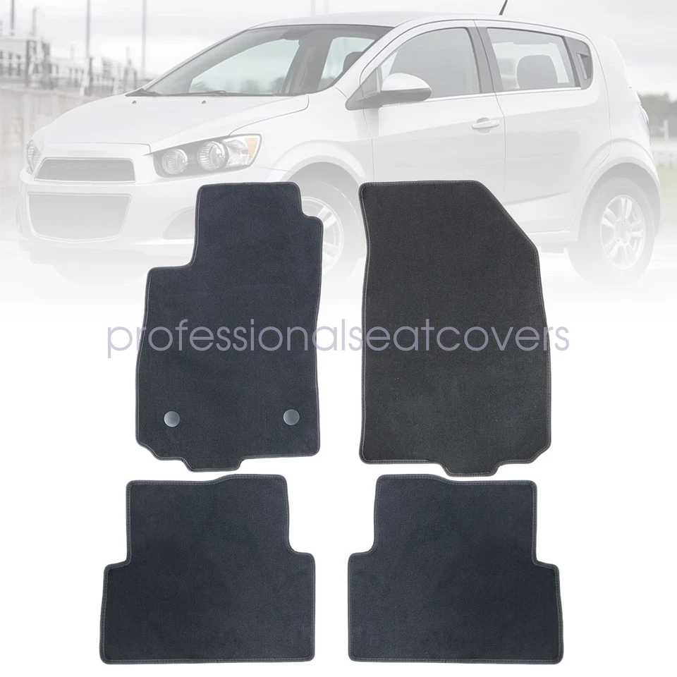 Alfombrillas de terciopelo delanteras y traseras de repuesto para Chevrolet Sonic 2012-2020 Foto 2 de 4
