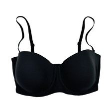 SKIMS Fits Everybody Strapless Bra 32DD Onyx Removable Straps Kim K Intimates