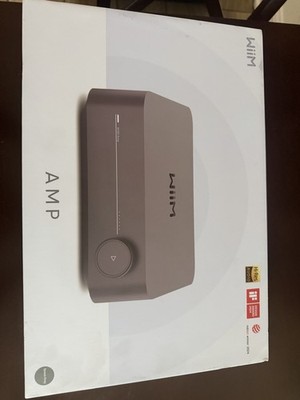 WiiM Amp 2-Channel Class D 60W Desktop Amplifier HDMI, Gray Speaker Jacks