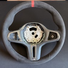 Bmw G80 M3 Cs Oem Alcantara Carbon Fiber Steering Wheel Red Stripe 32307874035 Bmw G80 M3 Cs Oem Alcantara Carbon Fiber Steering Wheel Red Stripe 32307874035