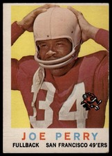 1959 Topps #80 Joe Perry (OC - MISCUT)