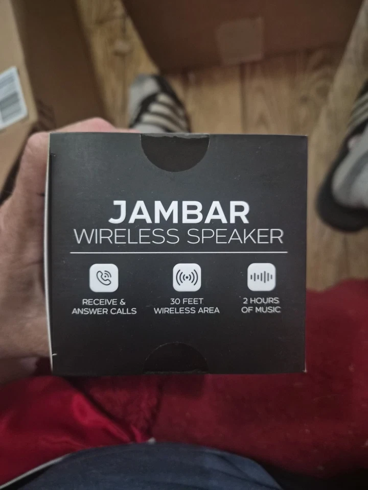 NUEVO iHip Altavoz Bluetooth Inalámbrico JAMBAR 30' Rango Azul USB Carga CABLE AUXILIAR Foto 4 de 4