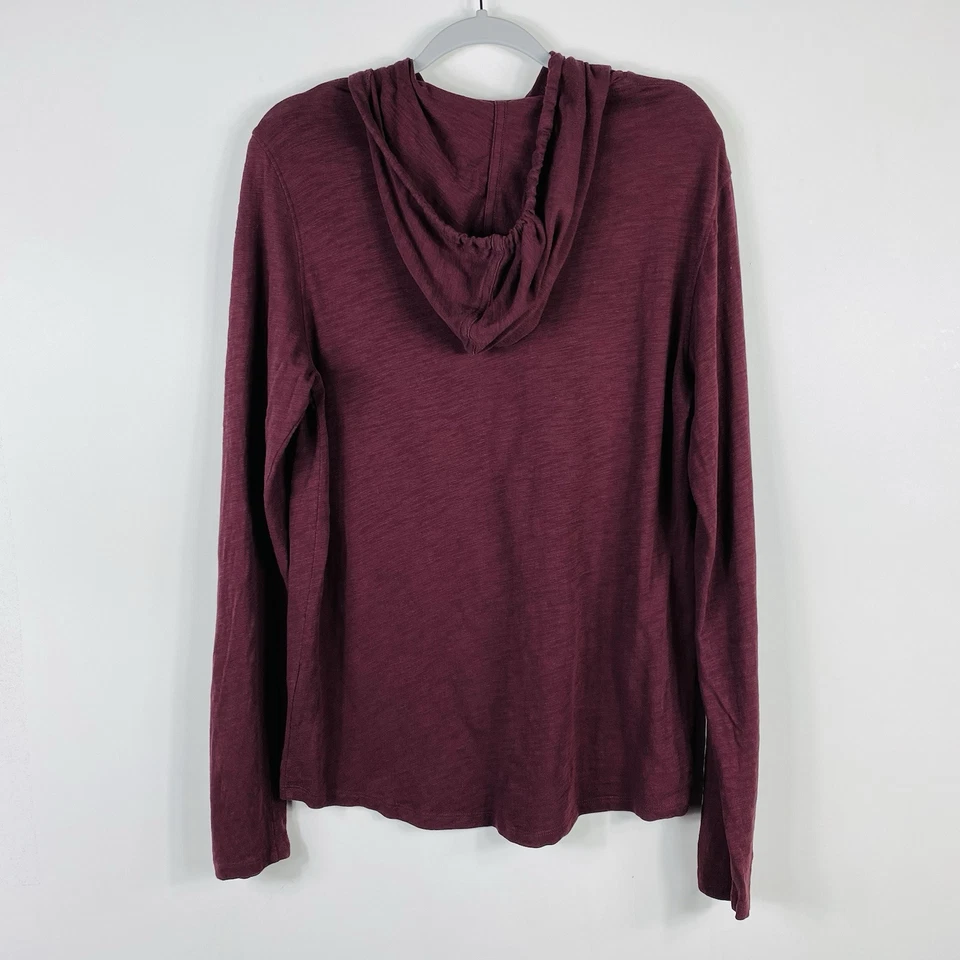 Sudadera con Capucha Vince Talla Pequeña Calce Regular Slub Roja 100% Algodón Foto 2 de 4