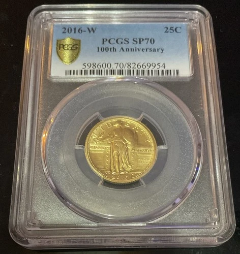 2016-W Standing Liberty Quarter PCGS SP 70 US Mint 1/4 oz Gold