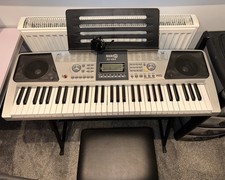 RockJam RJ-661 61-Key Electronic Keyboard w/ Stand, Bench, Music Stand