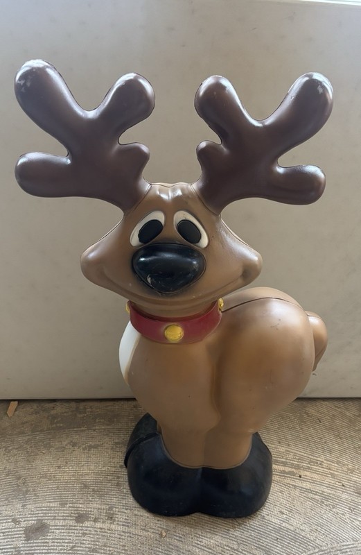 Reindeer- Smiling “General Foam” Blow Mold Christmas-27”