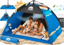 ELONEO Strandmuschel Pop Up UV 80+ Strandzelt Sonnenschutz Wind-und Sichtschutz
