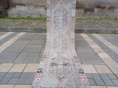 Antique 2x7 Turkish rug 2.26 x 7.38 ft Vintage Handmade rug 69 x 225 cm runner