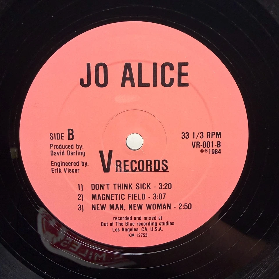 JO ALICE Vinyl LP Record Music - RARE - V Record VR001 - 1984 David Darling - Image 3 of 4