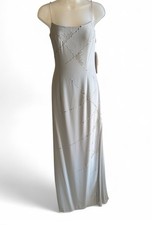 Mother Of The Bride Groom Formal Dress Silver Embellished Size 8 Wedding Guest