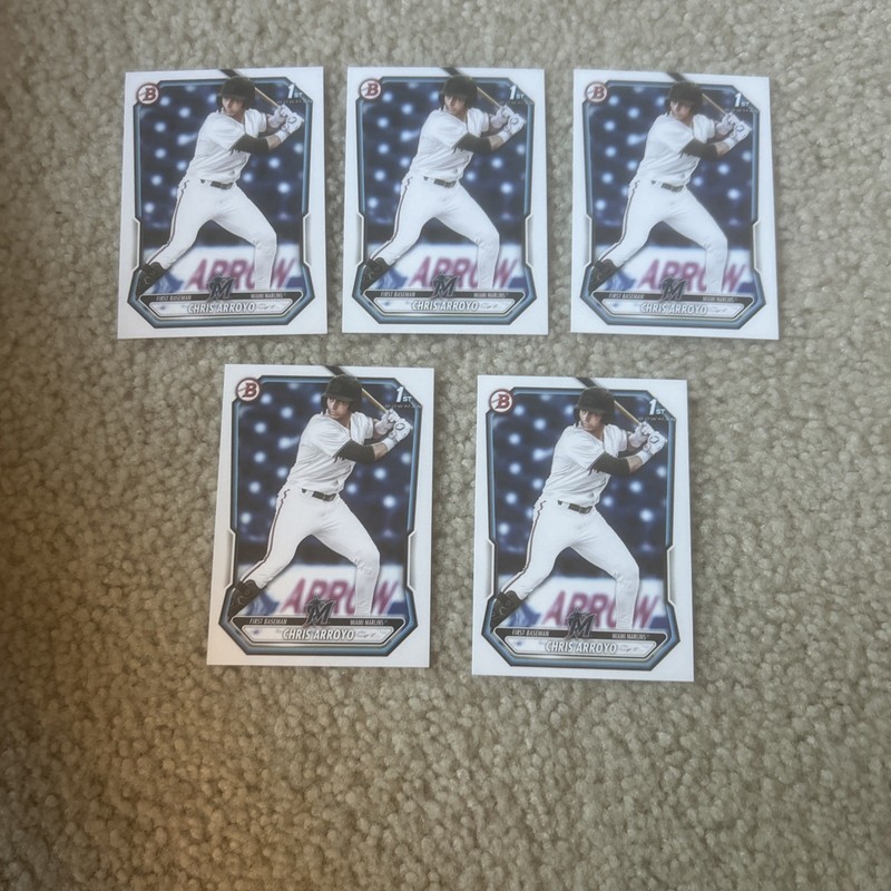 2026 Bowman Baseball Chris Arroyo 5-Card Lot #BP-61 Marlins