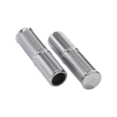 Kustom Tech, Set Of Grips FL. Internal Throttle, Chrome Handlebar 1'' With S