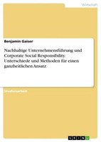 Nachhaltige UnternehmensfüHrung Und Corporate Social Responsibility. Unterschied