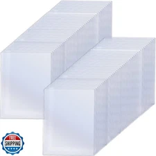 Teling 100 Pcs 8 1/2" x 11" Rigid Print Protectors Clear Rigid Sl