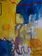 F. GLAD – Original Contemporary Abstract Painting ‘Untitled’ (2025) Signed w/COA