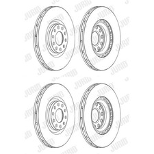 2X JURID BREMSSCHEIBEN VORNE 320mm BELÜFTET PASSEND FÜR AUDI A4 A6 ALLROAD |