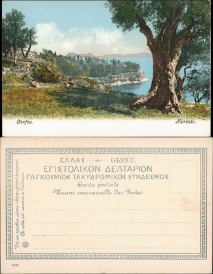 Korfu Corfou Kardaki Künstlerkarte Art Postcard Grete Griechenland 1900