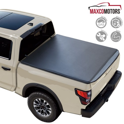 #ad Fits 2017 2024 Titan 5.5FT Truck Short Bed Soft Quad 4 Fold Tonneau Cover $145.49