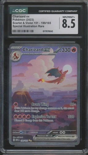 2023 Pokemon Scarlet & Violet 151 Special Illustration Rare Charizard ex CGC 8.5