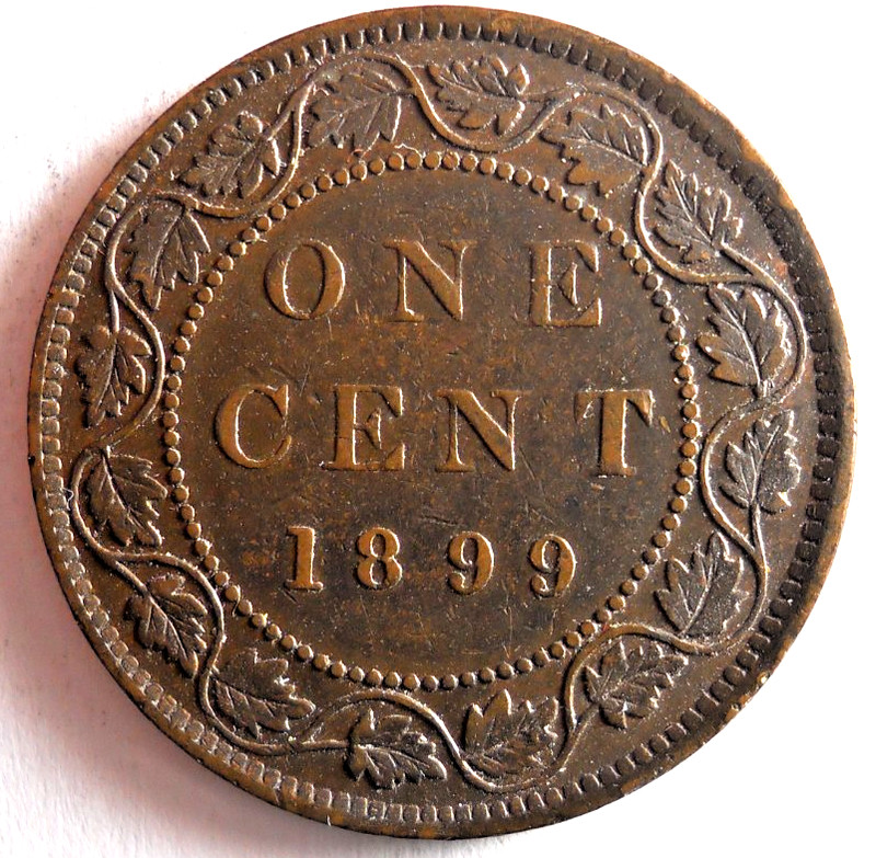 1899 CANADA CENT - AU - Sharp - High Value Victorian Era Coin - Lot #U10