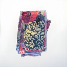 5x Red Flower Rose Petals  Abstract Shawl head Wrap