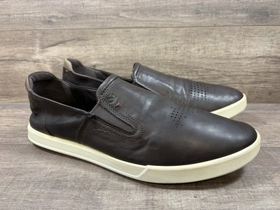 ECCO Collin 2.0 Casual Slip On Sneakers Dark Brown Leather Mens Size 46 US 12
