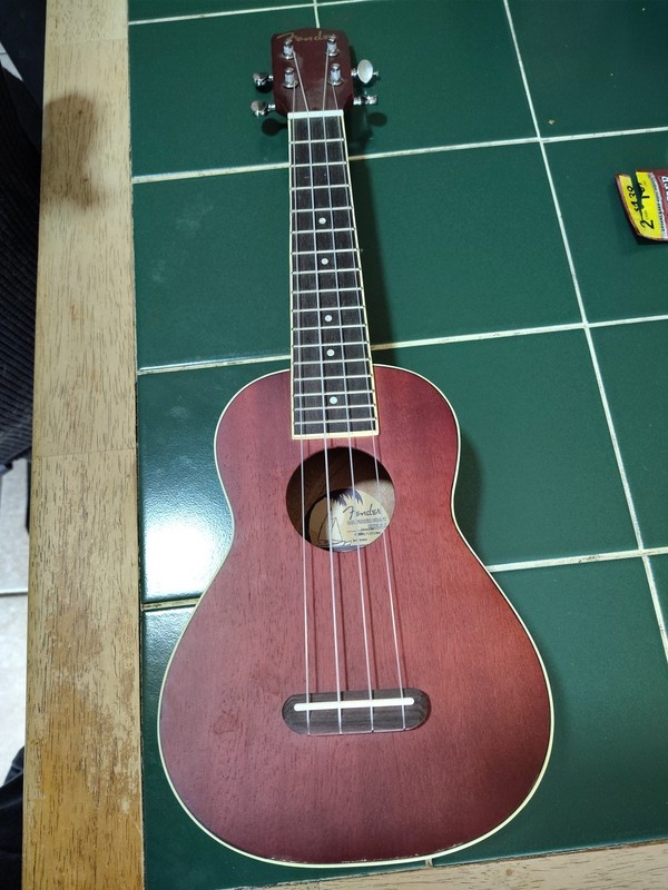 Fender California Coast Ukulele Walnut 4 String Wooden Seaside 