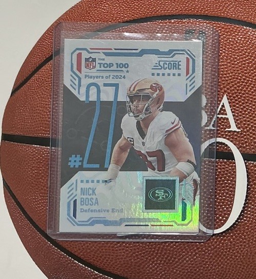 2025 Panini Score NFL The Top 100 No.27 Nick Bosa 49ers Case Hit SSP
