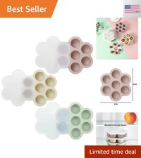 3 Pack Baby Food with Lids, Silicone Baby Food Storage Container for Homemade...