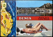 AK Denia Alicante * Puerta de la Costa Blanca * Frau * Strand * Mehrbildkarte *