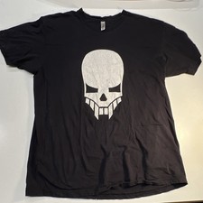 Warhammer 40k Iron Warriors Skull Shirt 2XL Black American Apparel Made In USA