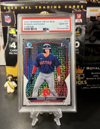PSA 10 ROMAN ANTHONY 1st 2023 Bowman Chrome Mega Box Mojo Refractor RC GEM MINT
