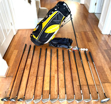 Mens PALMER Full Set Golf Clubs 13 Irons Woods Right Handed +Stand Bag Graphite