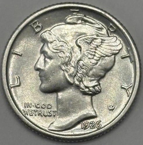 1926 Mercury Dime — Ch. AU+ Condition Full Bands