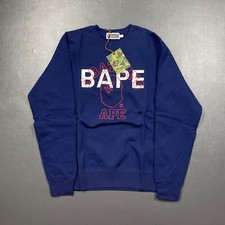 100 Authentic A Bathing Ape College Crewneck Size L  M  Mens