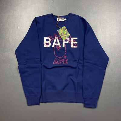 100% Authentic A Bathing Ape College Crewneck Size L ( M ) Mens