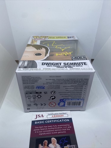 RAINN WILSON SIGNED AUTOGRAPH THE OFFICE FUNKO POP 927 DWIGHT JSA Inscription! - Picture 5 of 8