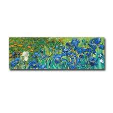 Irises (Detail) by Van Gogh Gallery-Wrapped Canvas Giclee Art (8 in x 24 in)